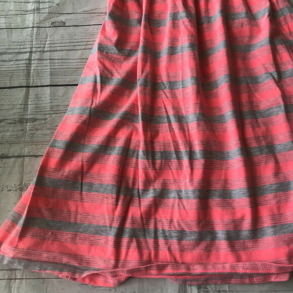 Code Bleu Girl’s Pink Gray Striped Dress Kid’s Youth Size Large - Picture 2 of 9